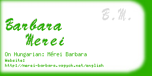 barbara merei business card